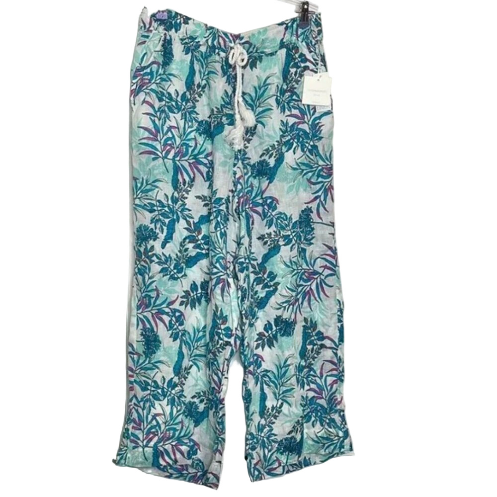 Cynthia Rowley Linen Wide-Leg Pants M